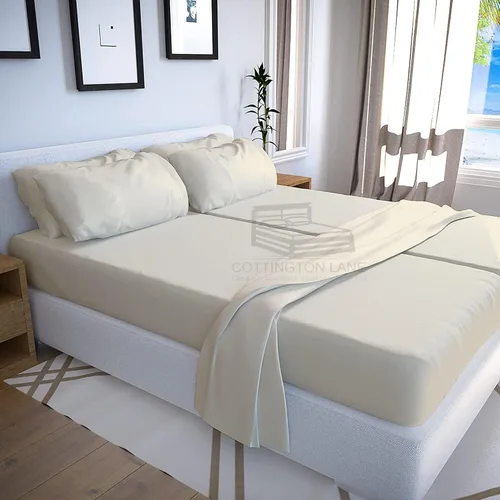 Vista 37 de Cottington Lane Juego de sábanas de 4 piezas tamaño individual, ropa de cama de microfibra ultra suave con bolsillo profundo de 16 pulgadas
