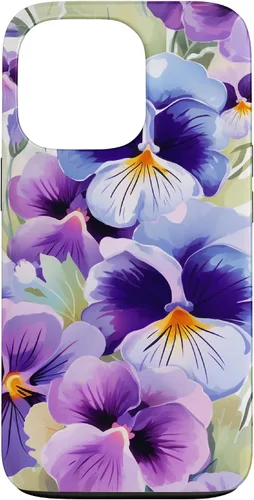 Vista 10 de Pansy Flower Pattern Floral Case for iPhone 17