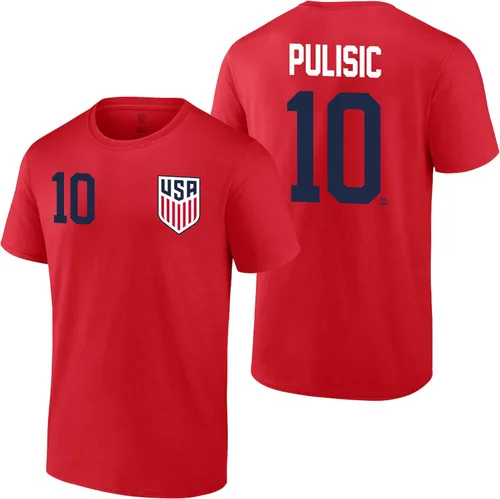 Vista 6 de Icon Sports Offical Licensed U.S. Soccer Federation USMNT Player Name and Number T-Shirt Gio Reyna Armada Escudo