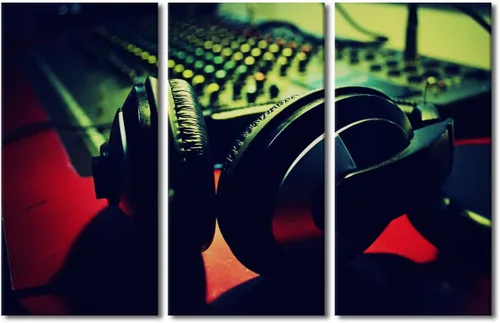 Vista 33 de Lienzo decorativo para pared, diseño de DJ Music Mixes the Track HD impreso en pinturas, 2 piezas, imágenes abstractas para sala de estar, obra