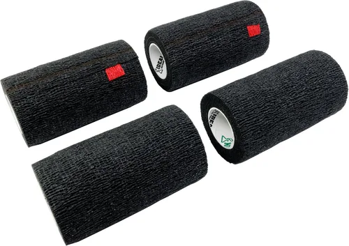 Vista 2 de Syrflex Cohesive Vendaje 4" Negro Paquete de 4