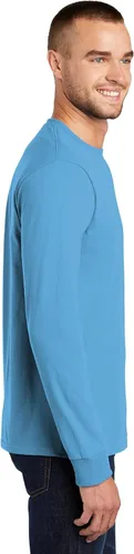 Vista 4 de Port & Company - Camiseta Esencial de Manga Larga Tall. PC61LST Azul acuático