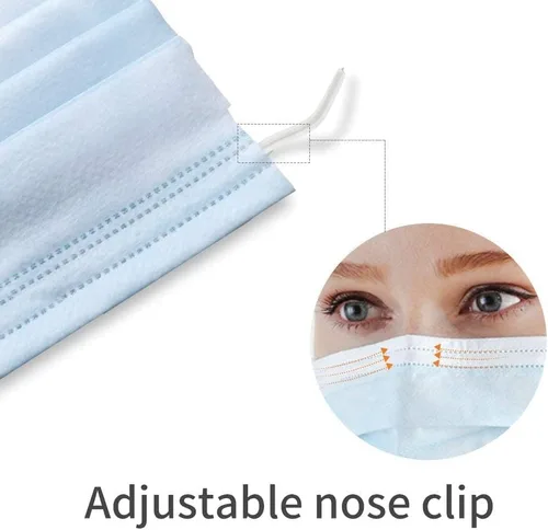 Vista 4 de Disposable Face Masks Blue/Black/White/Pink/Pattern for General Use & Medical Grade Astm Level 2 (Group 004)
