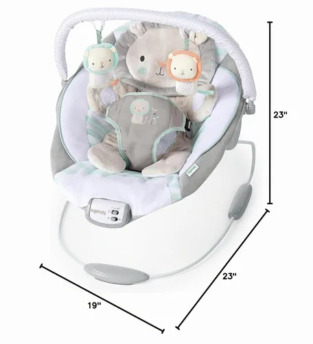 Vista 7 de Ingenuity Asiento para bebé con vibración y música - Landry The Lion