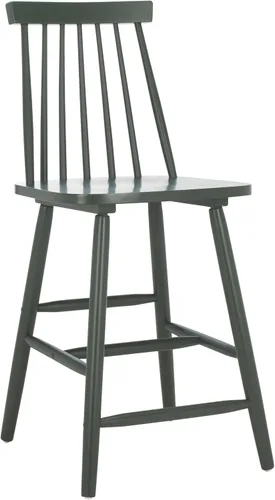 Vista 11 de Safavieh Home Collection Beaufort - Taburete negro para mostrador (24 pulgadas, juego de 2)