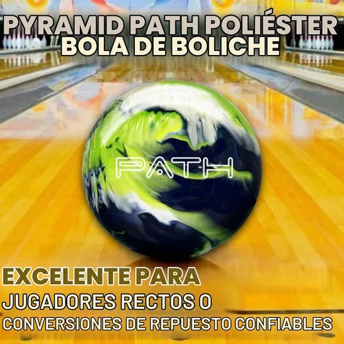 Vista 8 de Bola de boliche Pyramid Path de poliéster - Personalizable con opciones básicas de perforación - Ideal para lanzamientos de repuesto y principiantes