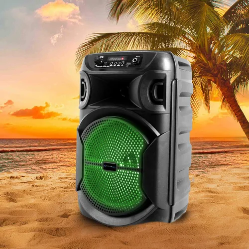 Vista 7 de Technical Pro Altavoz Bluetooth portátil de 800 vatios de 8 pulgadas con woofer y tweeter, altavoz LED PA para festivales con tarjeta Bluetooth/USB