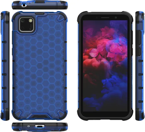 Vista 69 de Pzwoxukhov Funda compatible con Huawei Nova 3i, compatible con Huawei P Smart+ 2018 Honeycomb Anti-Drop Shock-Absorbing Case Negro