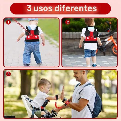 Vista 2 de Lehoo Castle Correa para Caminar para Niños Pequeños, Correas de Bebé para Niños Pequeños Varones, Arnés Infantil con Correa, Enlace de Muñeca