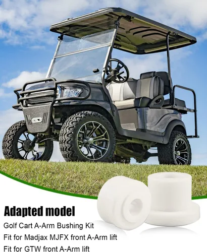 Vista 2 de Kit de bujes de brazo en A para carrito de golf compatible con GTW Front Lift y MadJax MJFX A-Arm Lift Kits Blanco