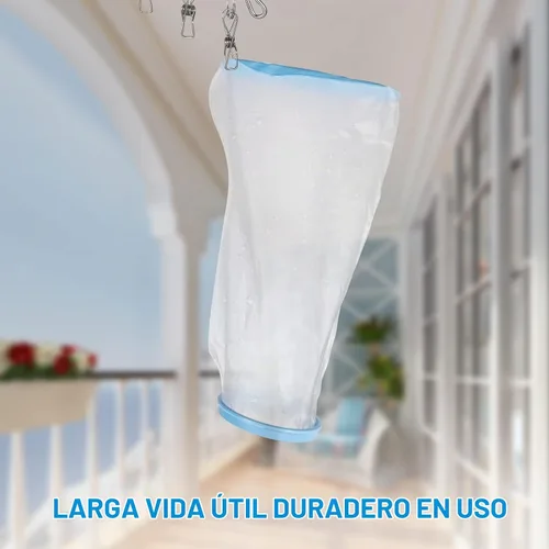 Vista 6 de Funda impermeable para piernas, reutilizable, impermeable, parte inferior antideslizante, vendaje de ducha 100% impermeable y cubierta de yeso