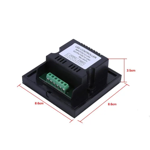 Vista 8 de Interruptor de atenuación LED, interruptor de luz táctil de montaje en pared, controlador de panel táctil de un solo color para tira de luz LED, CC