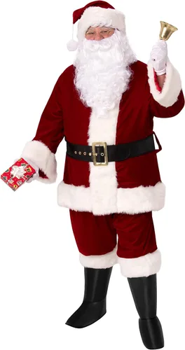 Vista 2 de Traje de Papá Noel profesional para hombre XXL Premium