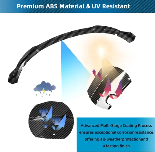Vista 7 de Labio de Parachoques Delantero Compatible con Dodge Charger SE RT SRT GT 2015-2023 Estilo Deportivo Labio Alerón de Parachoques Delantero Divisor