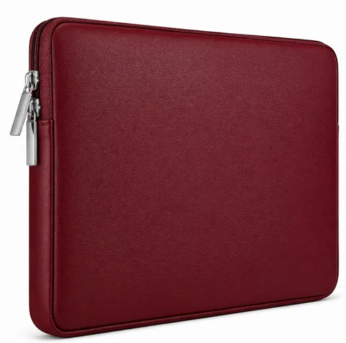 Vista 9 de RAINYEAR - Funda protectora de piel sintética suave para laptop de 15.6 Marrón