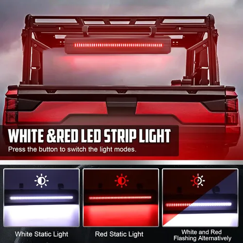 Vista 5 de Barra de sonido UTV de 26 pulgadas con 6 altavoces, barra de sonido ATV Bluetooth con iluminación RGB, sincronización de música, barra de sonido