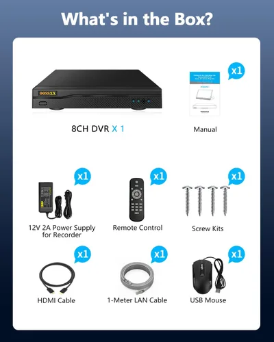 Vista 9 de Grabador de vídeo híbrido DVR de 8CH 5MP para el sistema 3TB HDD