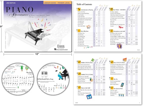 Vista 2 de Paquete de nivel inicial de Piano Adventures 2ª edición por Nancy Faber - Conjunto de libros de lecciones, teoría, rendimiento, técnica y arte