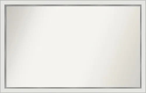 Vista 164 de Amanti Art Espejo personalizado, espejo de baño estrecho Alexandria White Wash, espejo de pared o espejo de tocador de baño sobre el fregadero