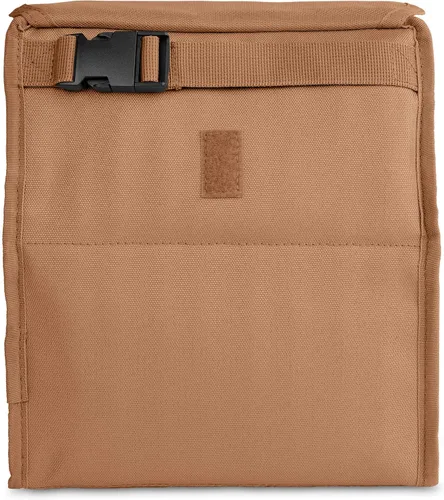 Vista 5 de PackIt® Bolsa de almuerzo congelable, almendra, fabricada con tecnología ECOFREEZE®, plegable, reutilizable, cierre de cremallera y pliegue con asa