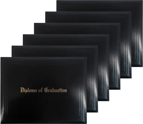 Vista 37 de GraduationMall Cubierta impresa para diploma para certificado 8.5 x 11 pulgadas, color negro, paquete de 1