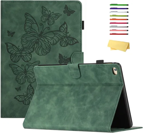 Vista 26 de Funda para iPad de 6ª/5ª generación de 9.7 pulgadas 2018/2017, para iPad Air 2/Air 1 con soporte, soporte para lápices, bolsillo