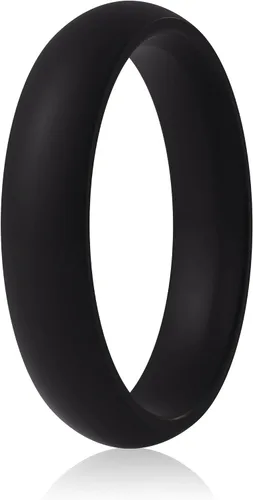 Vista 42 de ThunderFit Anillos de aniversario de silicona para mujer, 5.5 mm de ancho, 2 mm de grosor, bandas de goma de boda, paquete múltiple variado 1-12