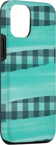 Vista 3 de Funda a cuadros para iPhone 14 Pretty Teal TURQUESA SOUTHERN WESTERN