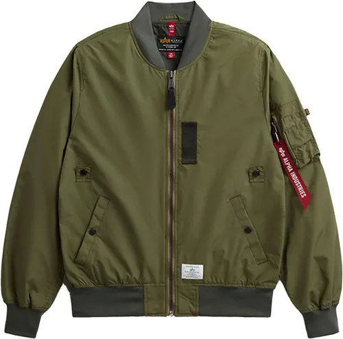 Vista 8 de Alpha Industries MA-1 Skymaster – Chamarra de aviador impermeable para hombre. Negro