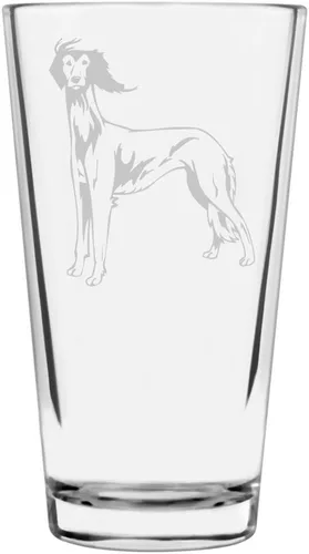Vista 372 de Podenco Canario - Vaso de pinta de 16 onzas con temática de perro personalizado