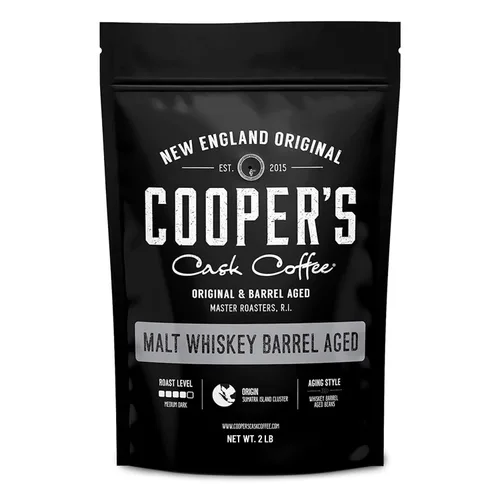 Vista 8 de Café envejecido en barril de whisky bourbon – tostado medio oscuro – Grano entero, granos colombianos envejecidos en barriles de whisky bourbon