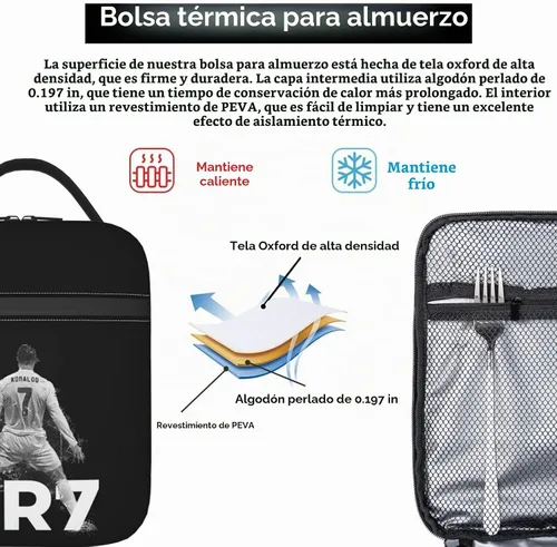 Vista 5 de #7 Bolsa de almuerzo aislada Bolsa de almuerzo impermeable reutilizable Bolsas de hielo para adultos