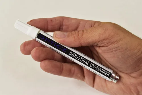 Vista 6 de Opticz Marcador UV industrial de tinta azul invisible reactiva de luz negra