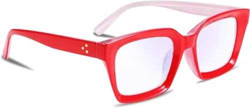 Vista 9 de FEISEDY Gafas de lectura retro cuadradas con bloqueo de luz azul, antirreflejos, para fatiga digital, modelo B2479