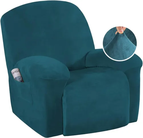 Vista 8 de H.VERSAILTEX Fundas elásticas para sillón reclinable, Funda para silla reclinable, Funda para sofá, 1 pieza, moderna, de terciopelo, elegante