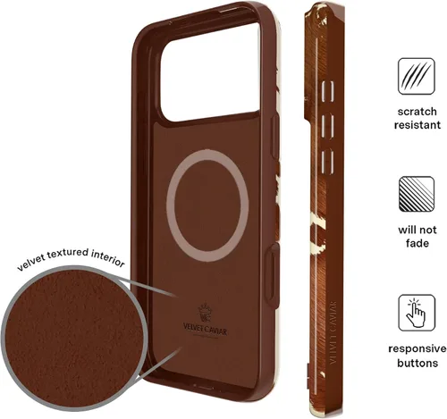 Vista 261 de VELVET CAVIAR Funda para iPhone 15, compatible con MagSafe, probada contra caídas de 10 pies, fundas protectoras de diseño, leopardo color rosa