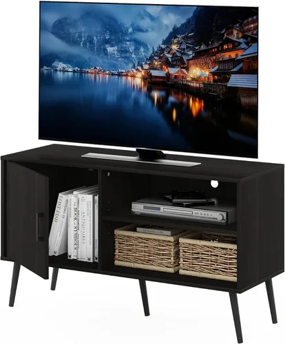 Vista 9 de Furinno Clásico Moderno Soporte de TV para Sala de Estar, Centro de Entretenimiento con Estantes Abiertos, para Televisores de hasta 60 Pulgadas