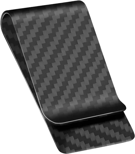 Vista 12 de CL CARBONLIFE Billetera de fibra de carbono con clip para dinero en efectivo y tarjeta de crédito, clip minimalista súper delgado y ligero