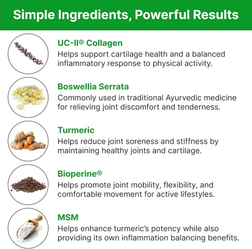 Vista 3 de Suplemento natural de apoyo articular - Sin OGM, sin gluten Eases Everyday Stiffness, Aches, and Joint Discomfort for Flexible Movement and an