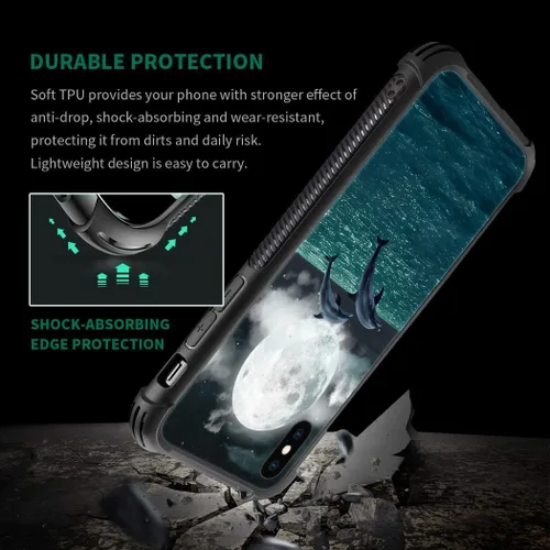 Vista 51 de Funda compatible con iPhone XR, diseño de elefantes africanos para niñas, diseño de patrón a prueba de golpes, antiarañazos, carcasa trasera