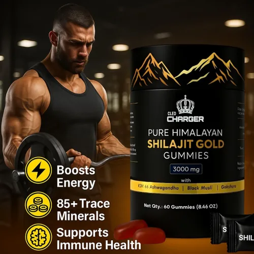 Vista 3 de Shilajit - Gomitas para hombres y mujeres 3000 mg Shilajit orgánico puro del Himalaya con Ashwagandha Gokshura Sin OMG, sin azúcar añadida Más