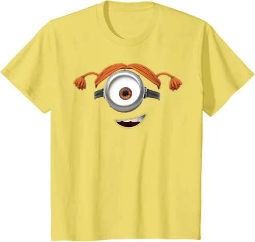 Vista 3 de Despicable Me Camiseta gráfica Minions Carl Pigtails, Amarillo