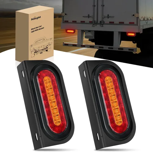 Vista 14 de Nilight Barra de luz trasera para remolque 2 piezas 20 LED luz de freno, luz automotriz, intermitentes, luces de marcha atrás IP65 impermeable