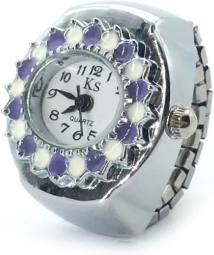 Vista 9 de Reloj de anillo inteligente con anillo preciso, reloj de cristal para cumpleaños, Navidad, regalo de San Valentín