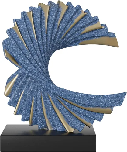 Vista 8 de Estatua abstracta para decoración del hogar, escultura de escritorio de oficina para hombres, adorno creativo de línea redonda para estantería