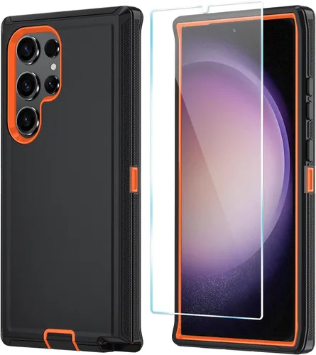 Vista 25 de ONOLA Funda para Samsung Galaxy S23 con protector de pantalla HD, resistente, a prueba de golpes y caídas, 3 capas, para Galaxy S23 de 6.1 pulgadas