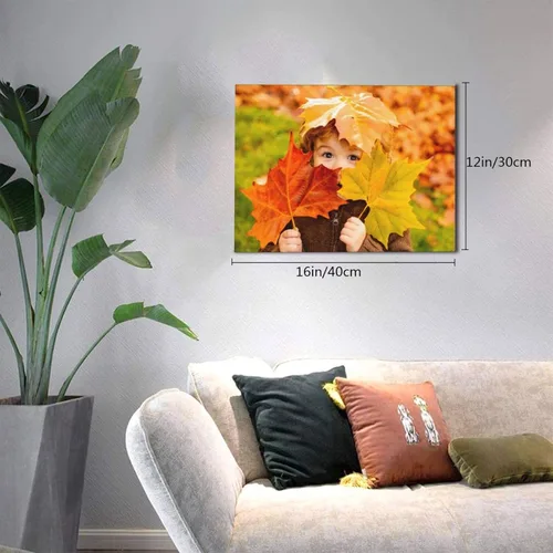 Vista 6 de ONCUSTOM Lienzo fotográfico, regalo personalizado para papá, padre de hija, hijo, esposa, lienzo personalizado, arte de pared, regalo para el día