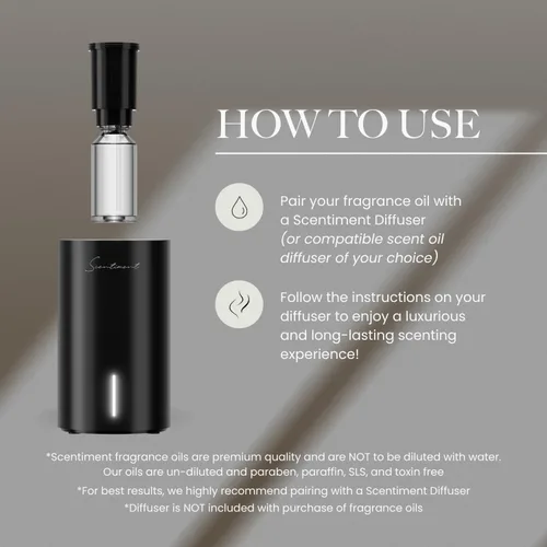 Vista 3 de Aceite Difusor Scentiment - Colección de Cinco Diseños Fragancia para el Hogar de Aromaterapia Aroma Lujoso con Notas de Toronja, Lavanda, Musk