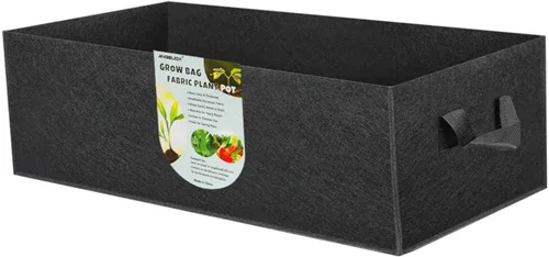 Vista 8 de ANGELIOX Paquete de 3 bolsas de cultivo de 8 galones, cama de jardín de tela no tejida gruesa de 10.58 oz, macetas cuadradas de 30 L con asas