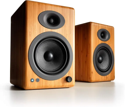Vista 14 de Audioengine Altavoces inalámbricos A5+ para estantería - Altavoces Bambú